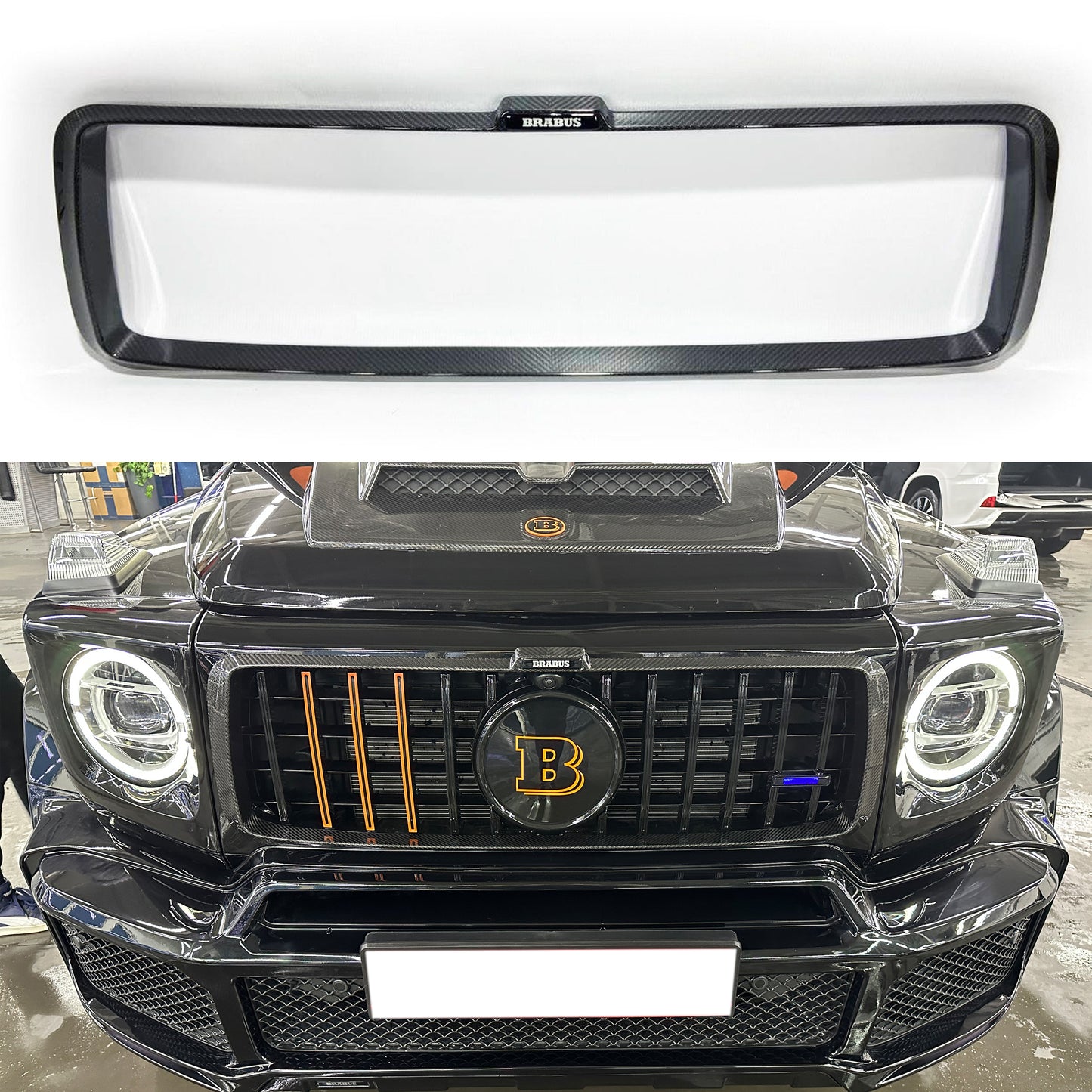 Carbon Fiber Front Grill Frame for Mercedes-Benz W463a W464