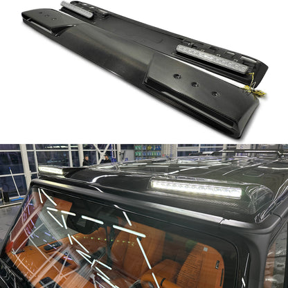 Carbon Fiber Front Roof Spoiler with LEDs for Mercedes W463A W464