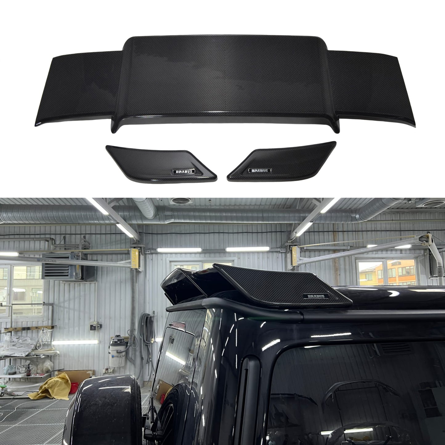 Carbon Fiber Rear Roof Spoiler Brabus for Mercedes-Benz W463A G-Class