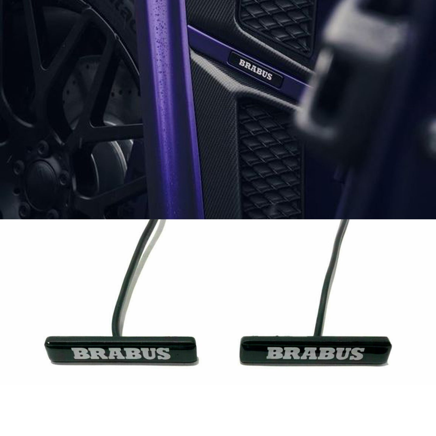 G Wagon LED Fender Emblem Brabus Style Logo for Mercedes w463a w464 2pcs