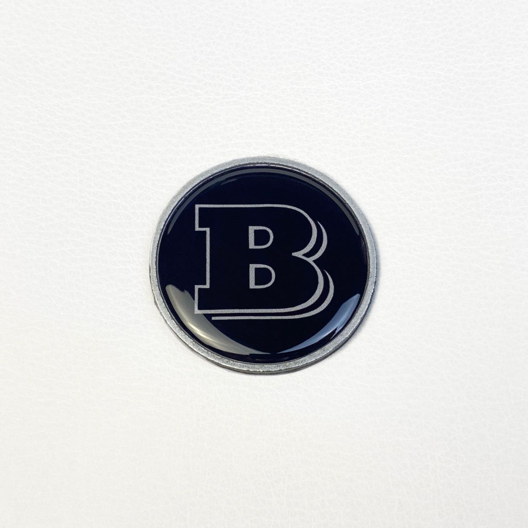 Gray Metal Brabus Style Badge Logo Emblem 55mm for Hood Scoop Trunk Mercedes-Benz G Wagon G-Class W463