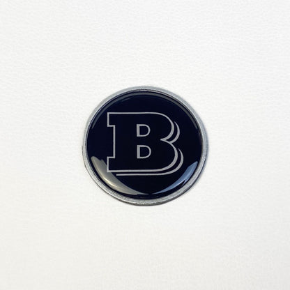 Gray Metal Brabus Style Badge Logo Emblem 55mm for Hood Scoop Trunk Mercedes-Benz G Wagon G-Class W463