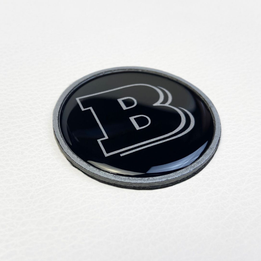 Gray Metal Brabus Style Badge Logo Emblem 55mm for Hood Scoop Trunk Mercedes-Benz G Wagon G-Class W463