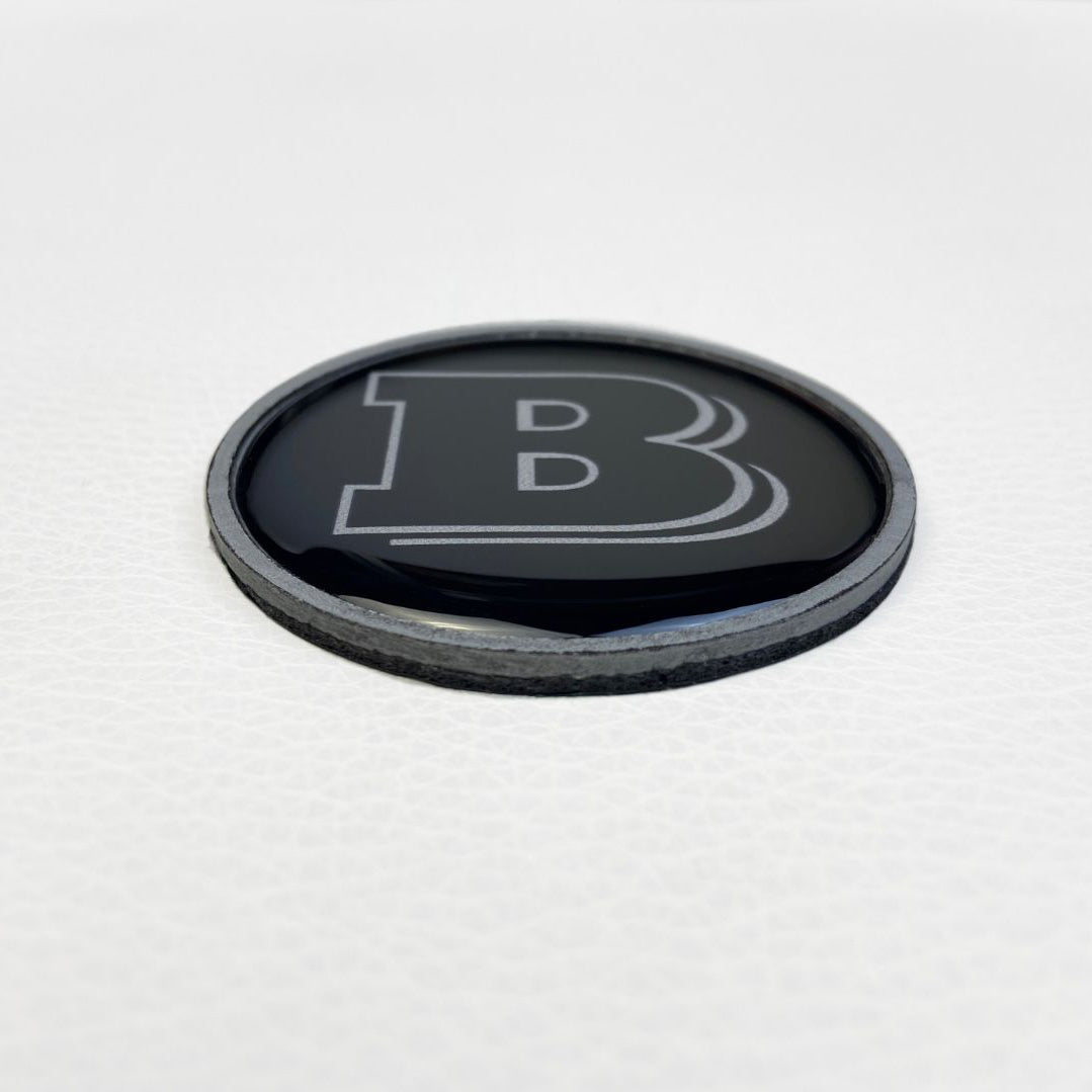 Gray Metal Brabus Style Badge Logo Emblem 55mm for Hood Scoop Trunk Mercedes-Benz G Wagon G-Class W463