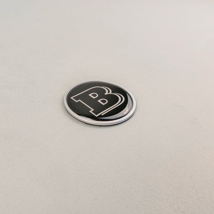 Gray Metal Brabus Style Badge Logo Emblem 55mm for Hood Scoop Trunk Mercedes-Benz G Wagon G-Class W463