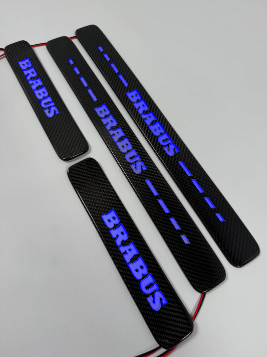 Mercedes Brabus W463A W464 G Wagon Carbon Door Sills LED Illuminated 4 pcs