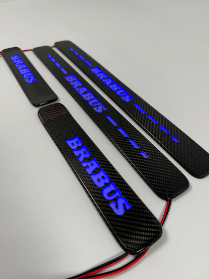 Mercedes Brabus W463A W464 G Wagon Carbon Door Sills LED Illuminated 4 pcs