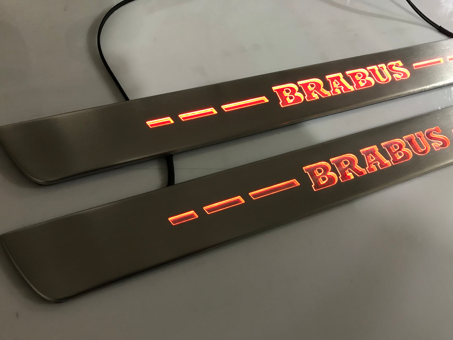 LED Door Sills Scuff Plates Brabus Smart 453 Fortwo