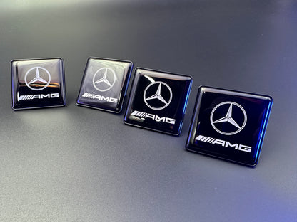 AMG Seat Badges Metal Emblems Set 4 pcs for Mercedes-Benz Cars