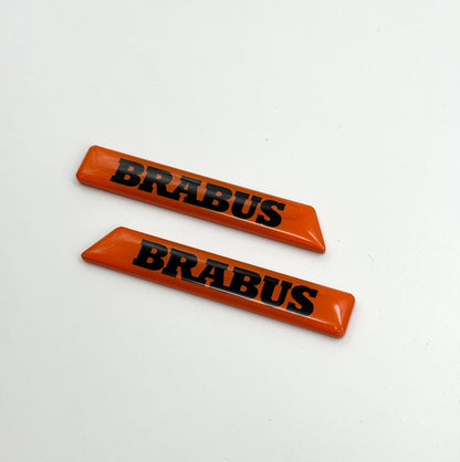Brabus Style Orange Fender Emblems Side Moldings Inserts for Mercedes W463A G-Class G Wagon