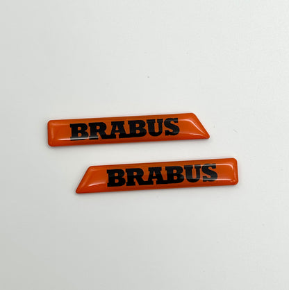 Brabus Style Orange Fender Emblems Side Moldings Inserts for Mercedes W463A G-Class G Wagon