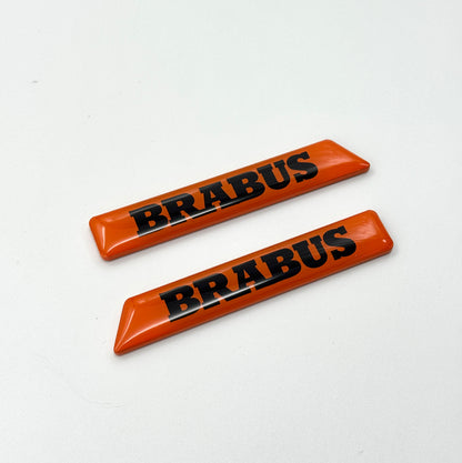 Brabus Style Orange Fender Emblems Side Moldings Inserts for Mercedes W463A G-Class G Wagon
