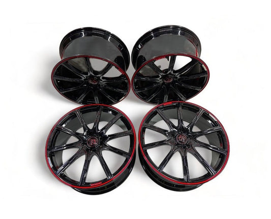 Red Brabus Monoblock Z Platinum Rims R24 for Mercedes-Benz W463A G-Class W464 G Wagon
