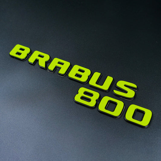 Brabus 800 Lime Green Badges Emblems Set for Mercedes-Benz W463 W463A W464