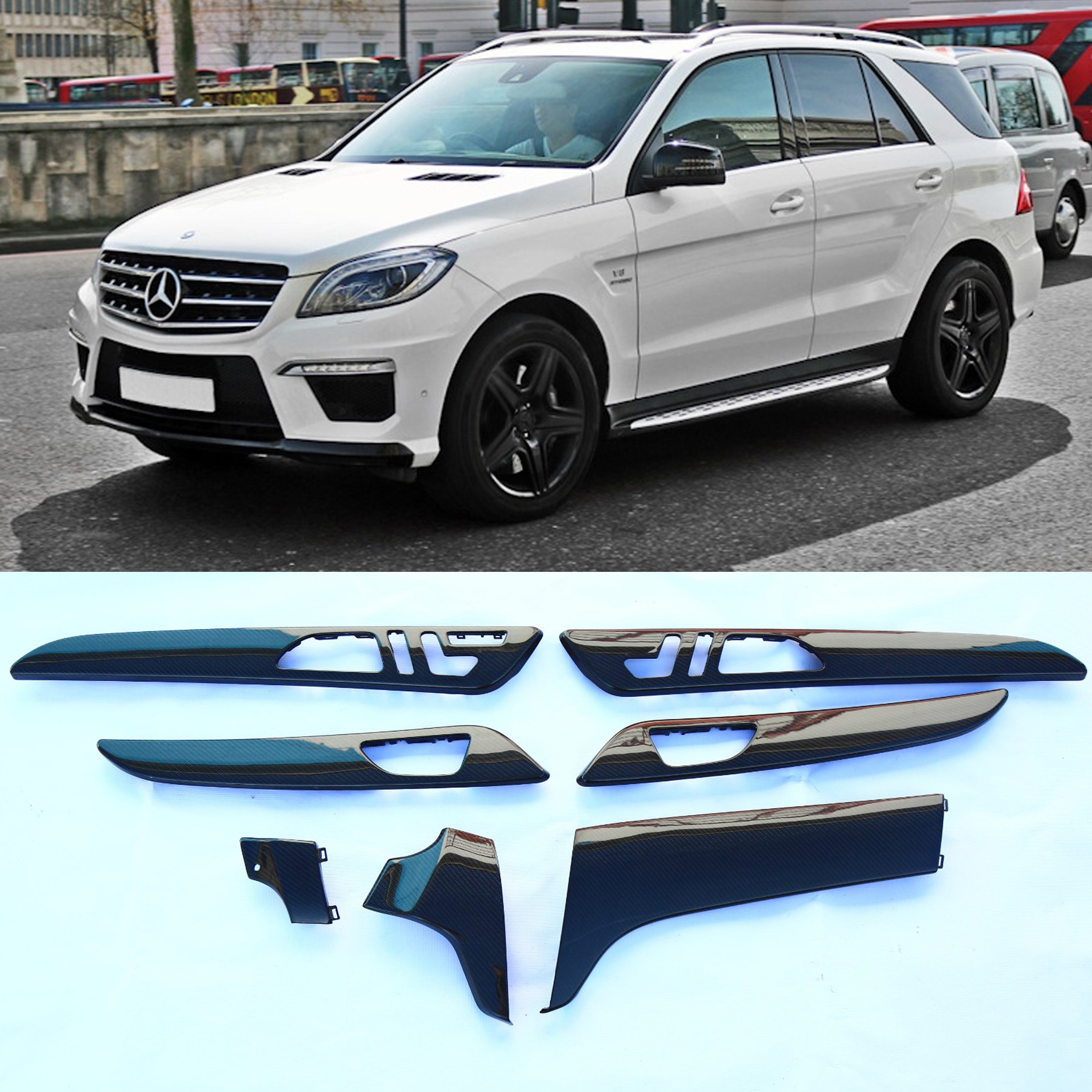 W166 Mercedes-Benz W166 ML-Class Carbon Fiber Interior Trim Replacement Set ...