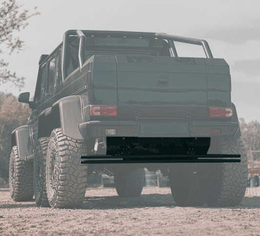 Mercedes-Benz W463 G-Class Black Stainless Steel Rear Skid Plate with Pipes