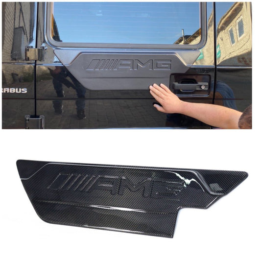 Mercedes-Benz W463 G-Class G Wagon Spare Tire Mount Holes Carbon Fiber Cover AMG Style Rear Door Attachment