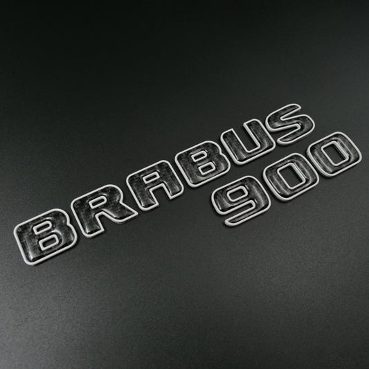 Brabus 900 White Metal with Carbon Badges Emblems Set for Mercedes-Benz W463 W463A W464