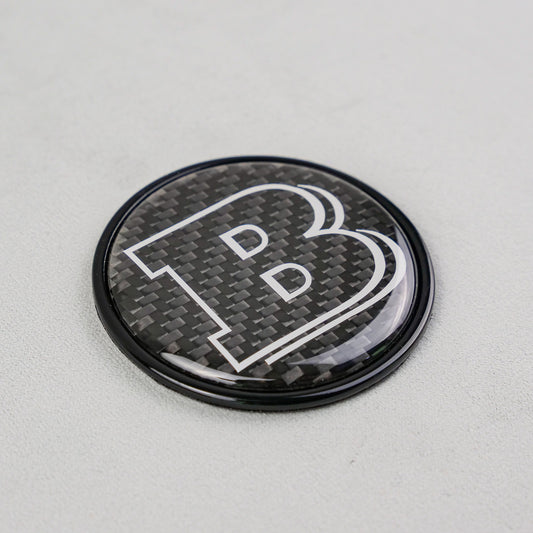 Metal Carbon Gray Brabus Style Badge Logo Emblem 55mm for Hood Trunk Mercedes-Benz G-Wagon G-Class W463 W463A