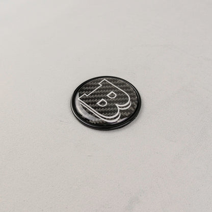 Metal Carbon Gray Brabus Style Badge Logo Emblem 55mm for Hood Trunk Mercedes-Benz G-Wagon G-Class W463 W463A
