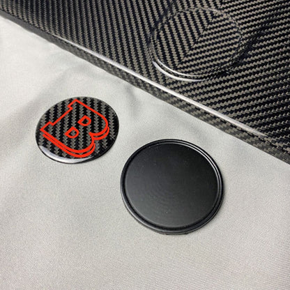 Metal Carbon Red Brabus Style Badge Logo Emblem 55mm for Hood Trunk Mercedes-Benz G Wagon G-Class W463