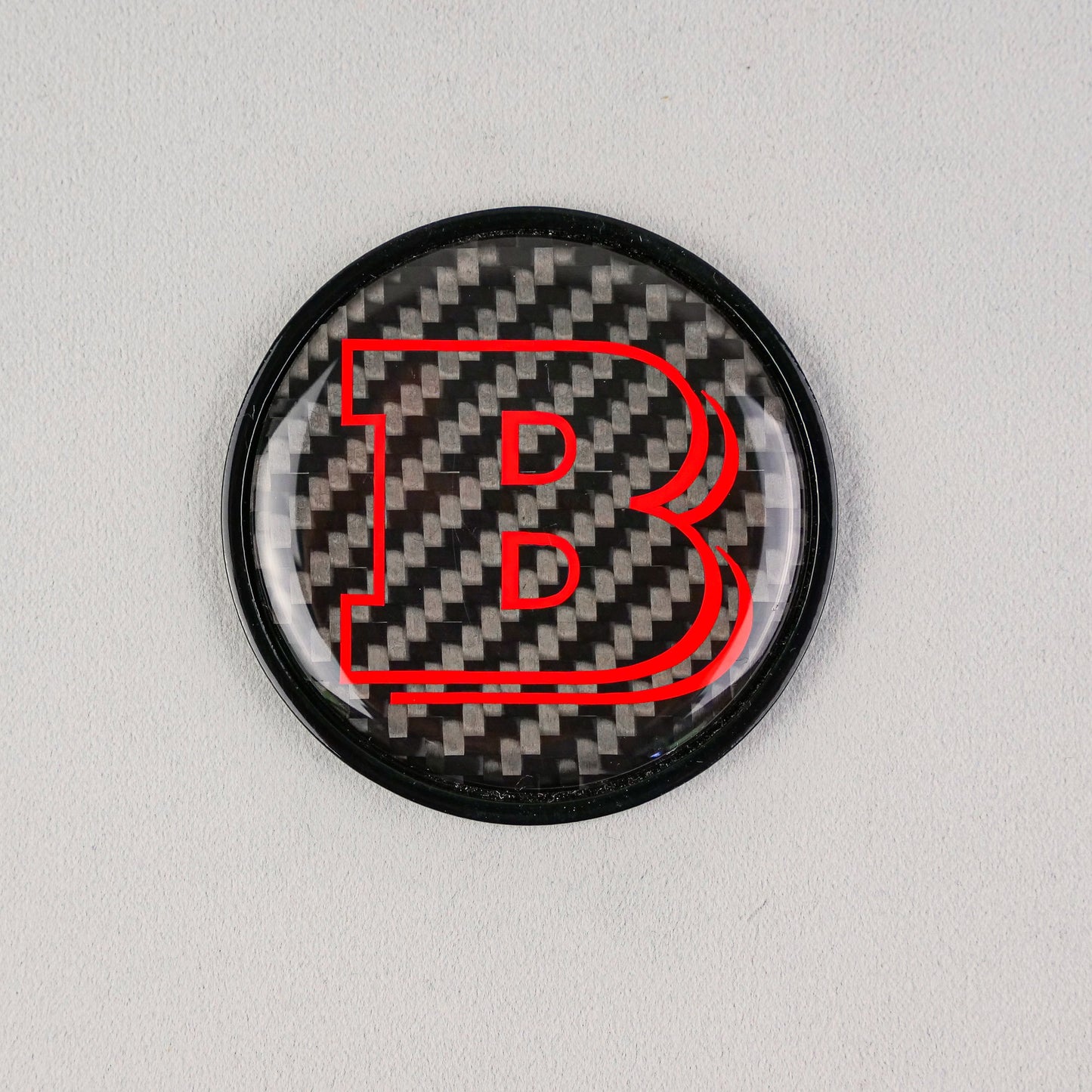 Metal Carbon Red Brabus Style Badge Logo Emblem 55mm for Hood Trunk Mercedes-Benz G Wagon G-Class W463
