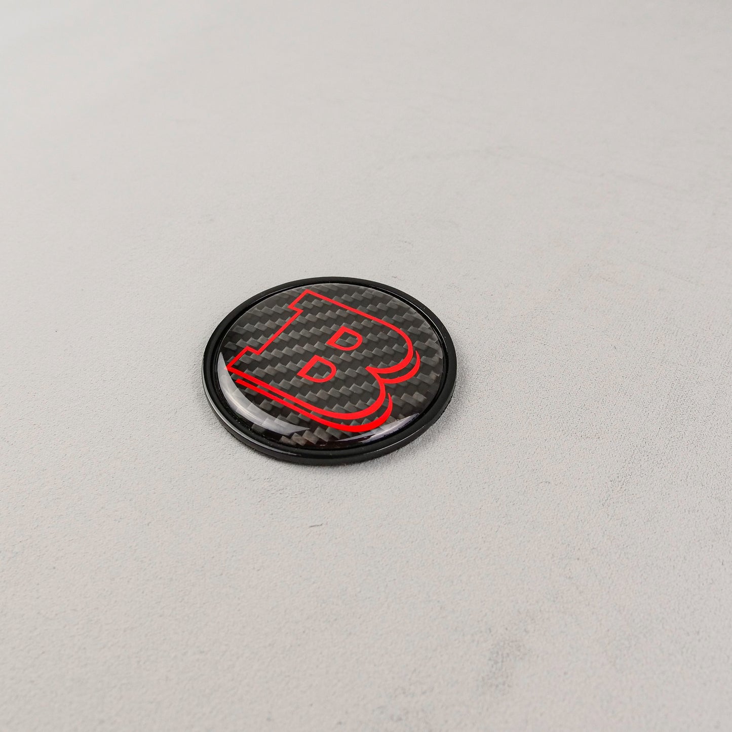 Metal Carbon Red Brabus Style Badge Logo Emblem 55mm for Hood Trunk Mercedes-Benz G Wagon G-Class W463