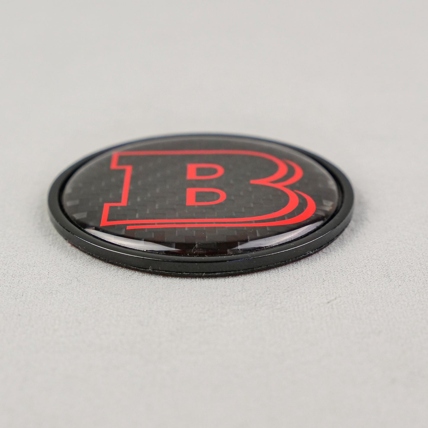 Metal Carbon Red Brabus Style Badge Logo Emblem 55mm for Hood Trunk Mercedes-Benz G Wagon G-Class W463