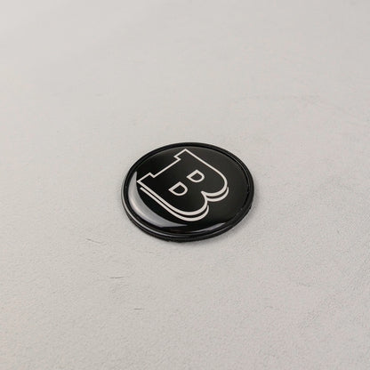 Metal Gray Brabus Badge Style Logo Emblem 55mm for Hood Scoop Trunk Mercedes-Benz G-Wagon G-Class W463 W463A