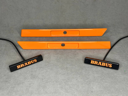 Orange Brabus Style LED Illuminated Side Fender Inserts for Mercedes-Benz G-Class W463A G Wagon
