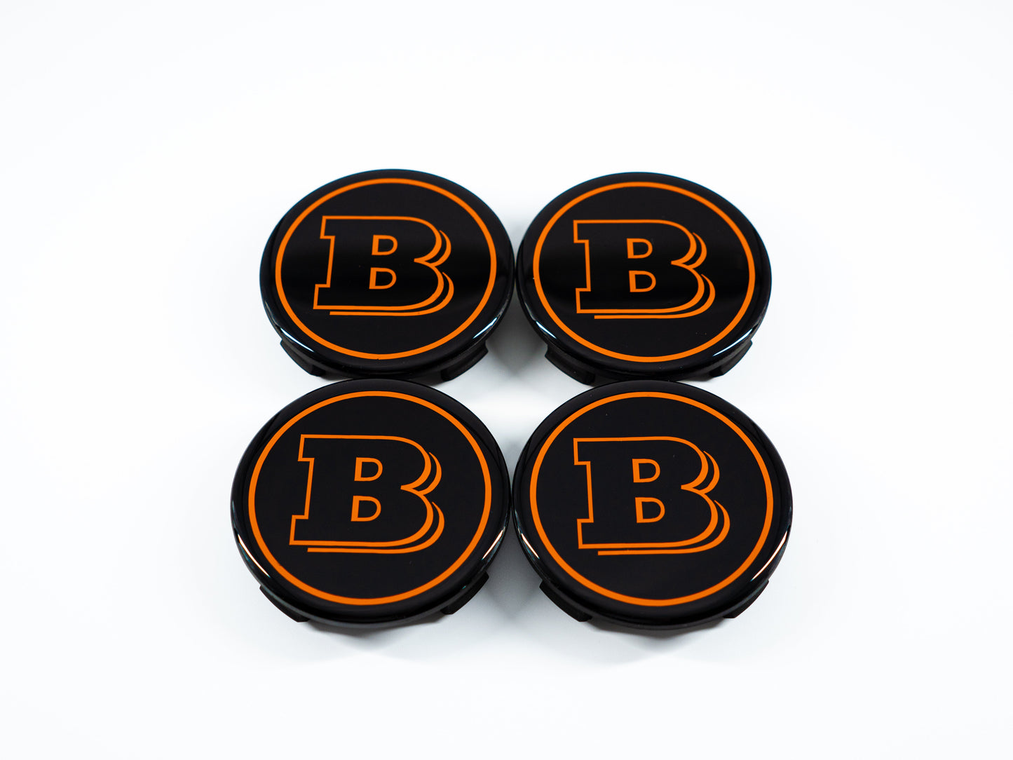 Orange Brabus Style Wheel Center Caps Covers for Mercedes G Wagon W463A