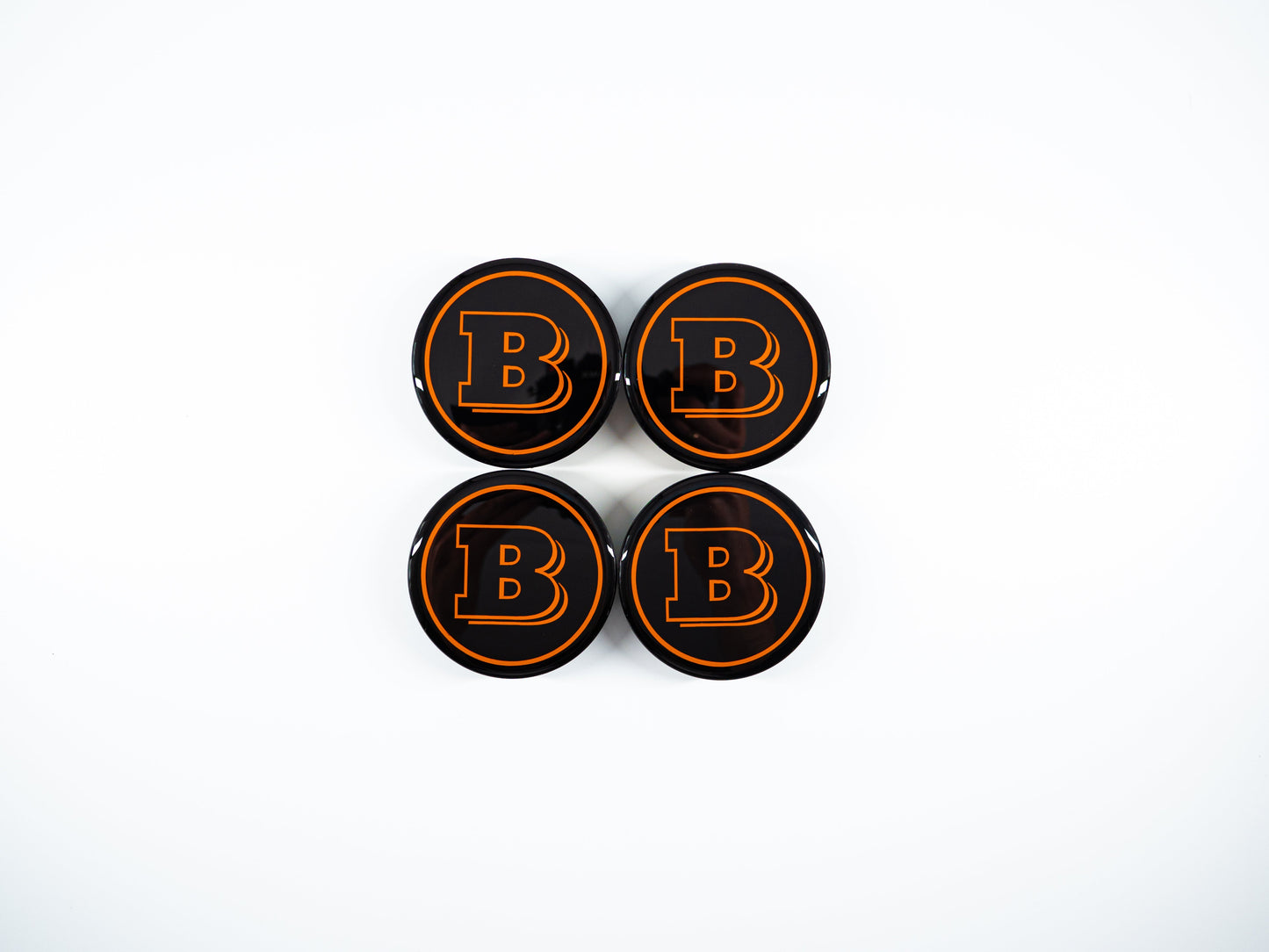 Orange Brabus Style Wheel Center Caps Covers for Mercedes G Wagon W463A