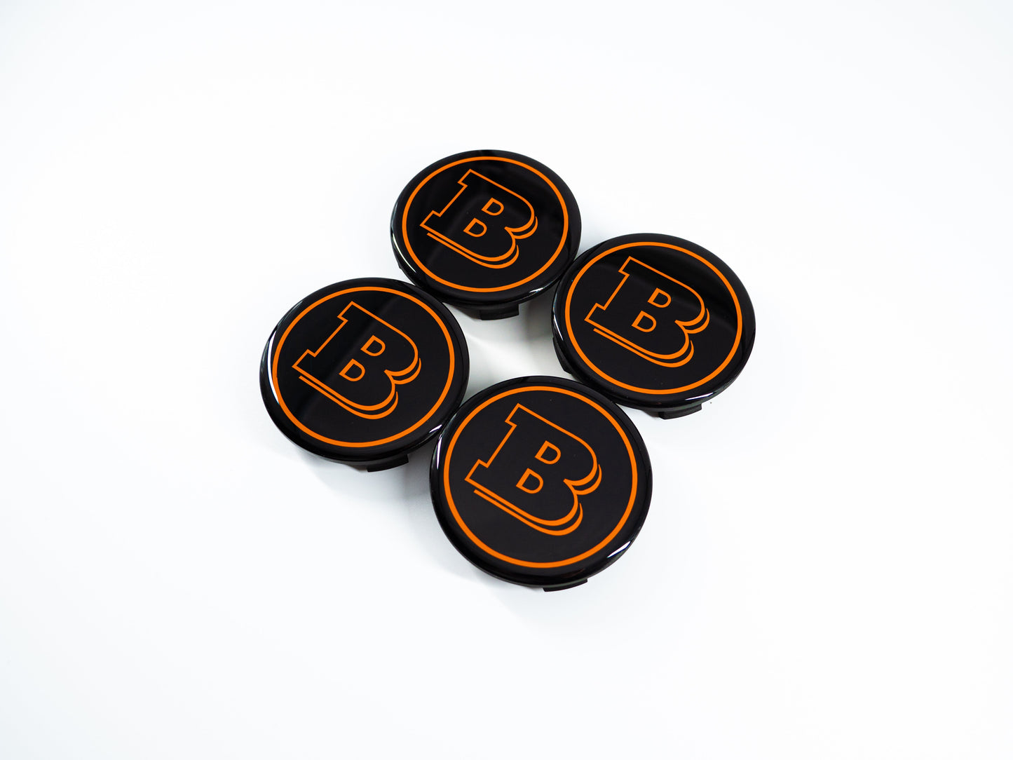 Orange Brabus Style Wheel Center Caps Covers for Mercedes G Wagon W463A