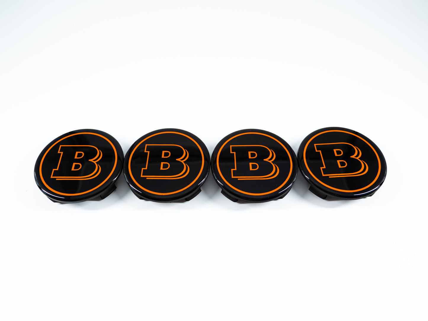 Orange Brabus Style Wheel Center Caps Covers for Mercedes G Wagon W463A