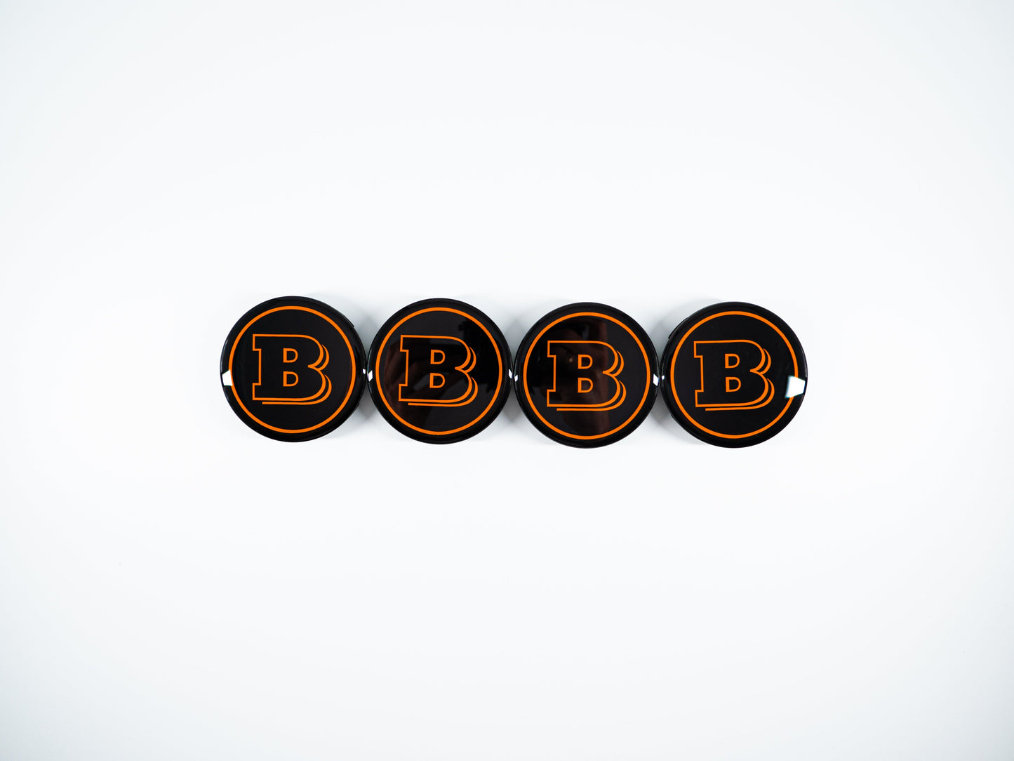 Orange Brabus Style Wheel Center Caps Covers for Mercedes G Wagon W463A
