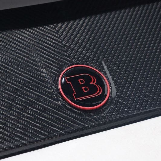 Red Metal Brabus Style Badge Logo Emblem 55mm for Hood Scoop Trunk Mercedes-Benz G-Wagon G-Class W463 W463A
