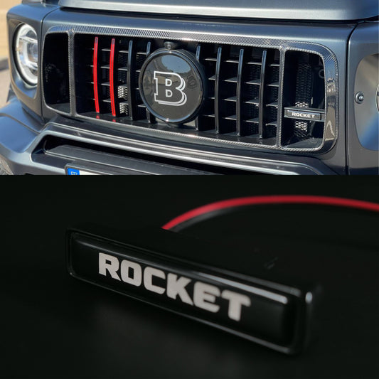 Rocket Style LED Grill White Badge Grille Emblem Logo for Mercedes W463A G Wagon G63 G500 G55