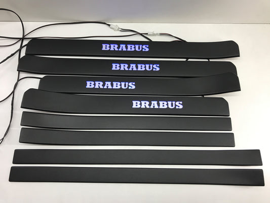 W222 Scuff Plates LED Brabus Stainless Steel Door Sills made for S-Class