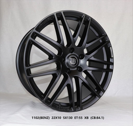 BRABUS Style Rims R22 BLACK MATT for Mercedes-Benz W463A G-Class G Wagon
