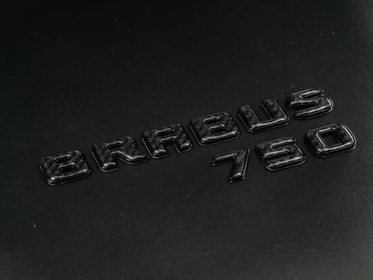 Brabus 750 Black Metal with Carbon Badges Emblems Set for Mercedes-Benz W463 W463A W464