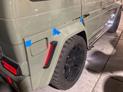 Brabus Style Fiberglass Widestar Body Kit with Carbon Elements for Mercedes-Benz G-Class G Wagon W463 3-door (16 elements)