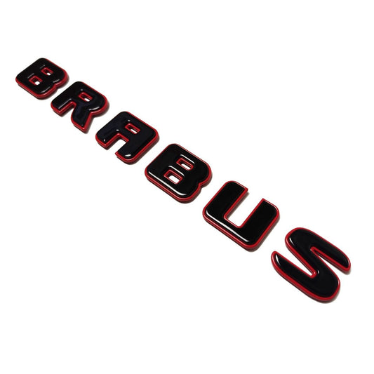 Brabus Style Rear Emblem Red and Black Badge for Mercedes-Benz Cars