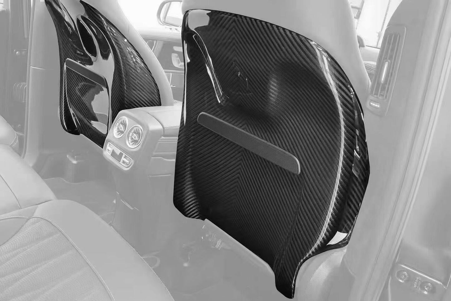 Carbon Fiber Seat Back Covers Interior Trim for Mercedes-Benz W463A W464 G-Class G Wagon