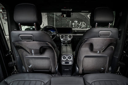 Carbon Fiber Seat Back Covers Interior Trim for Mercedes-Benz W463A W464 G-Class G Wagon
