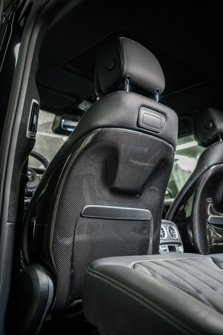 Carbon Fiber Seat Back Covers Interior Trim for Mercedes-Benz W463A W464 G-Class G Wagon