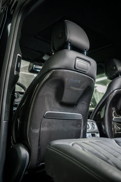 Carbon Fiber Seat Back Covers Interior Trim for Mercedes-Benz W463A W464 G-Class G Wagon