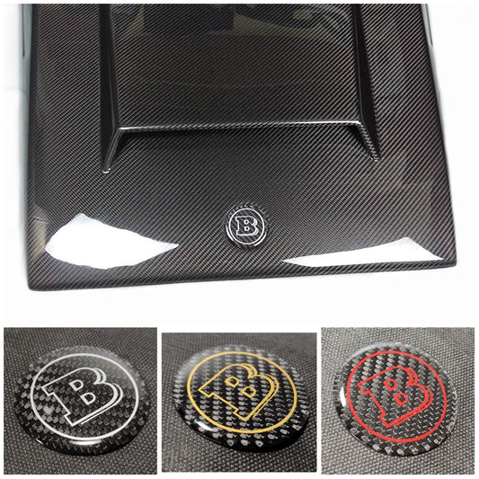 W463 Carbon Fiber Brabus Style Emblem Logo Badge 53mm for MercedesG Wagon