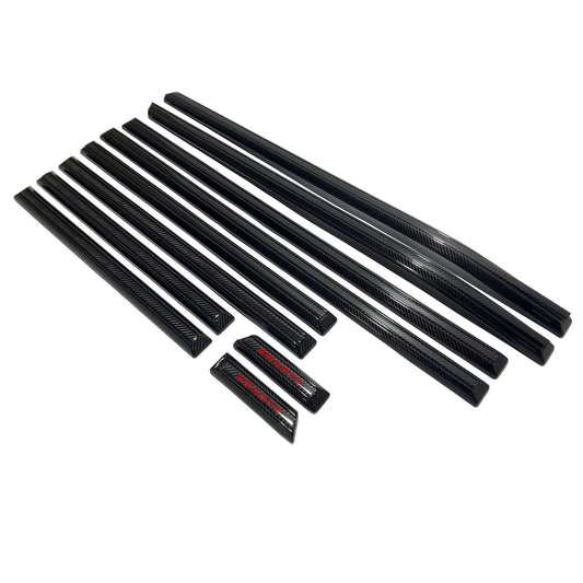Carbon Fiber Side Moldings with Insertions Complete Set AMG Brabus Style W463 G Wagon