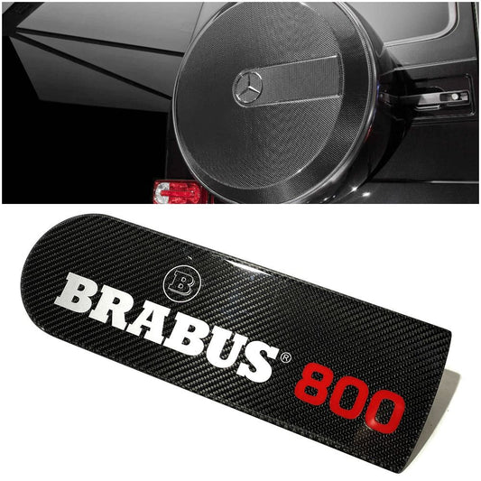 Carbon Fiber Rear Spare Tire Cover Badge Emblem Logo Brabus 800 Style for Mercedes-Benz W463 G-Class G Wagon