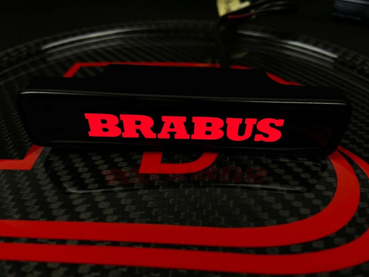 Brabus LED Grill Red Badge Grille Emblem Logo for Mercedes W463A G Wagon G63 G500 G55